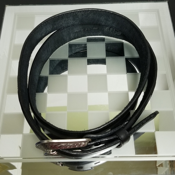 ⭐️4x for $20 EUC 3D Mens Black Leather Belt D1020 with Removable Buckle - Picture 4 of 9